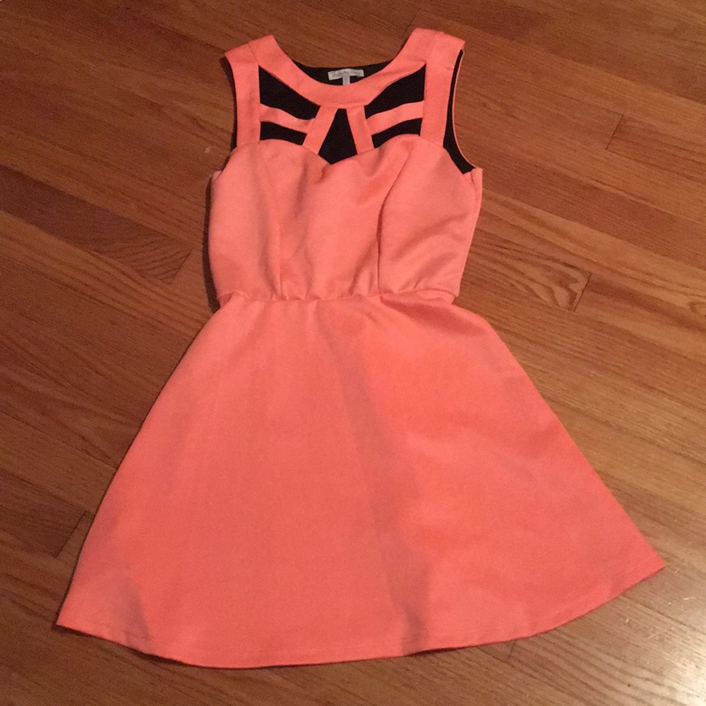peach summer dress